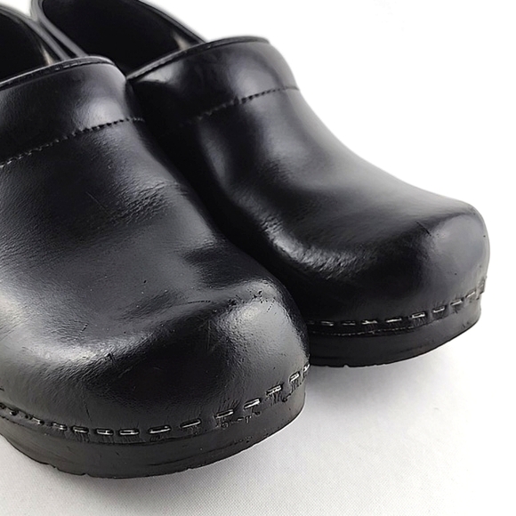 Dansko Women's Black Leather Cabrio Clog Work Shoes Supportive Sz 36 - Picture 14 of 16